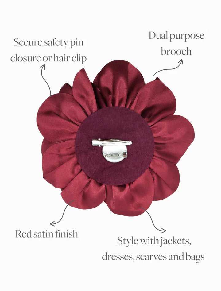 Satin Flower Brooch