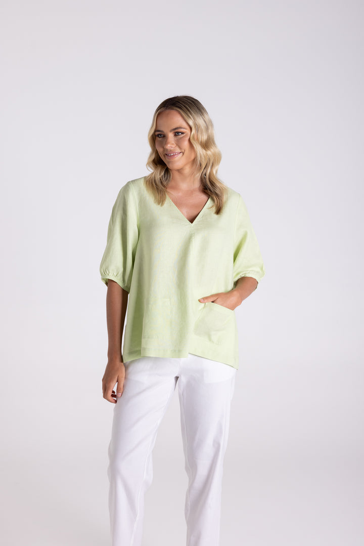 Linen Top w Pockets TT