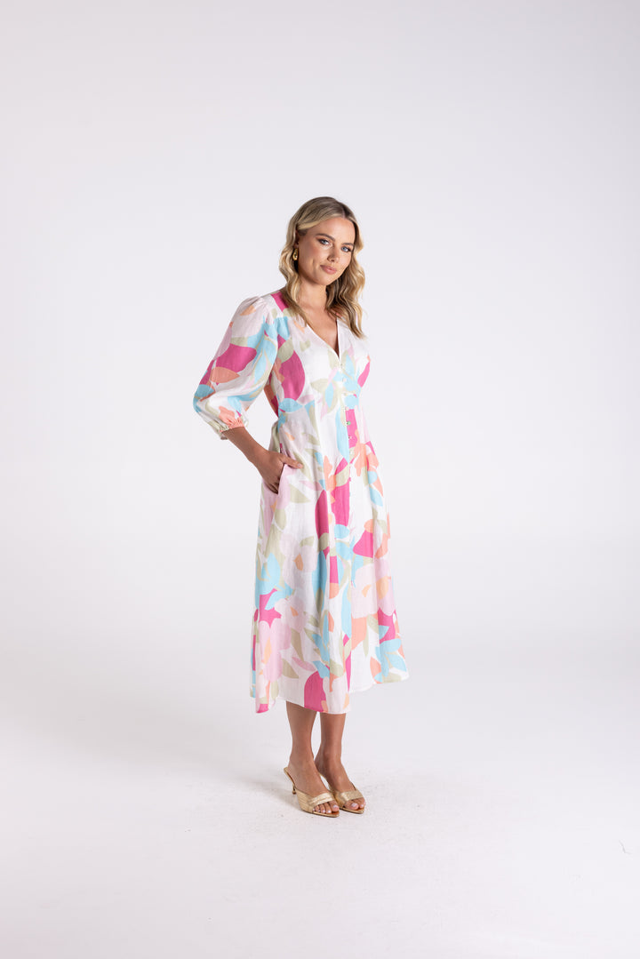 Anna Print Midi Dress