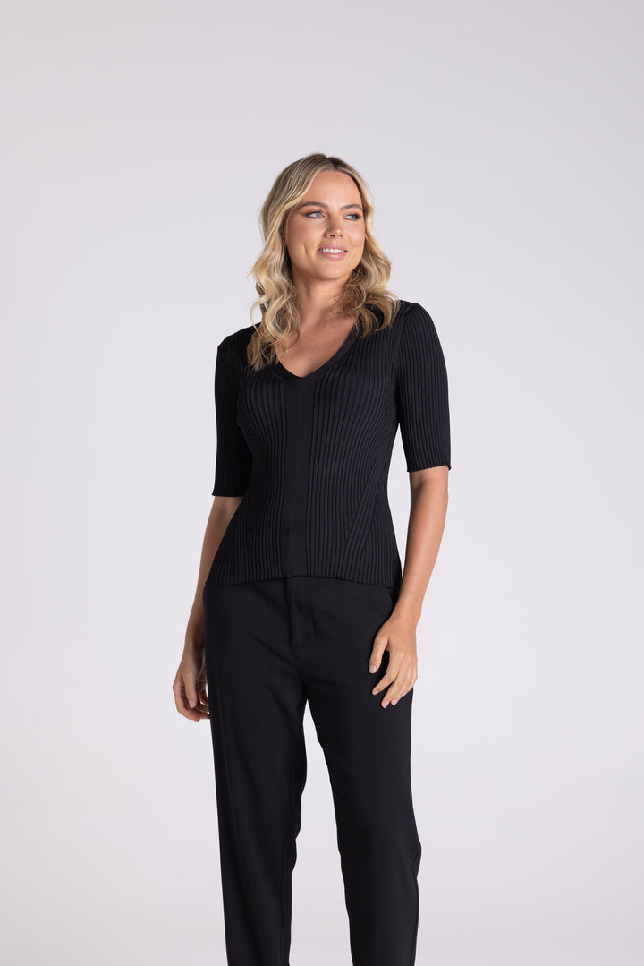V Neck Rib top TT
