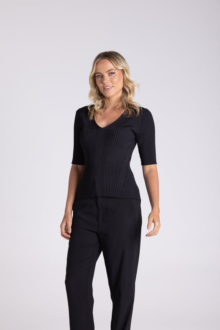 V Neck Rib top TT