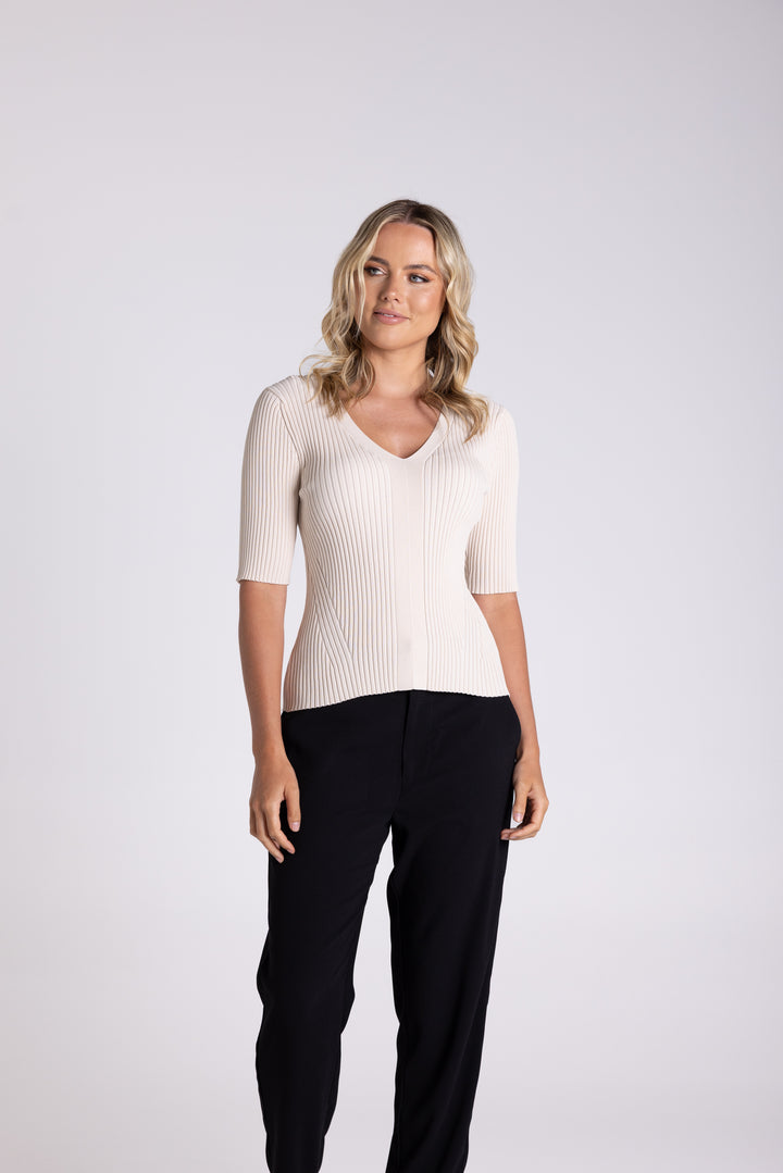 V Neck Rib top TT
