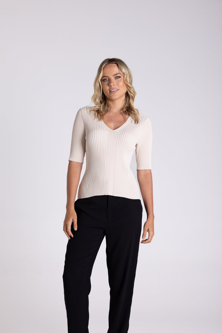V Neck Rib top TT