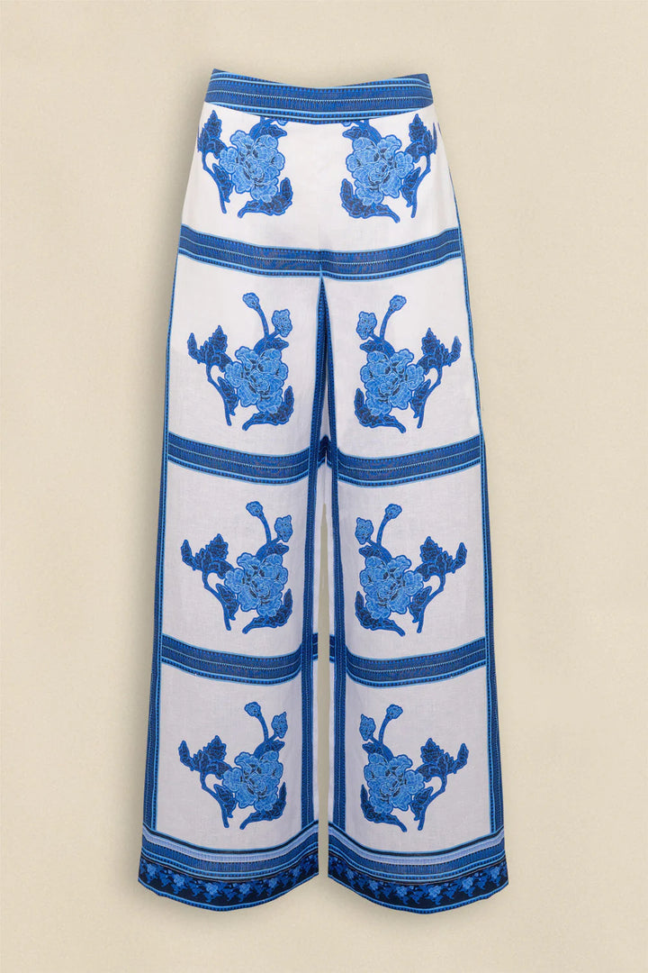 Gesture Pant - azure collage