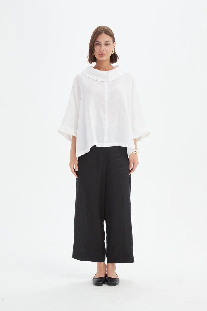 Funnel Neck Boxy Top