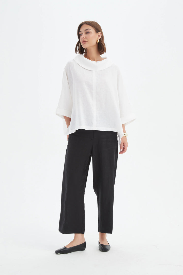 Funnel Neck Boxy Top