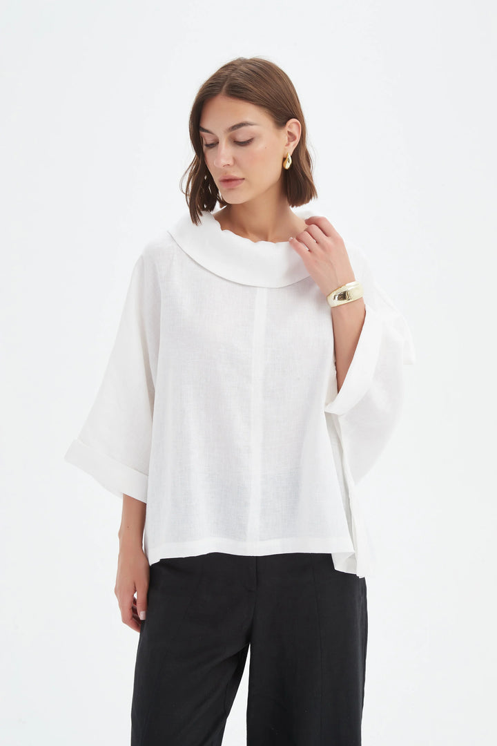 Funnel Neck Boxy Top