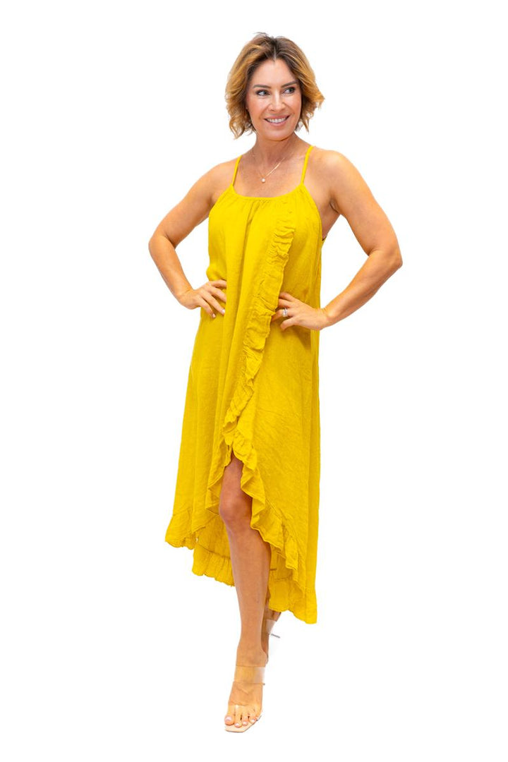 Biscayne- Linen maxi dress