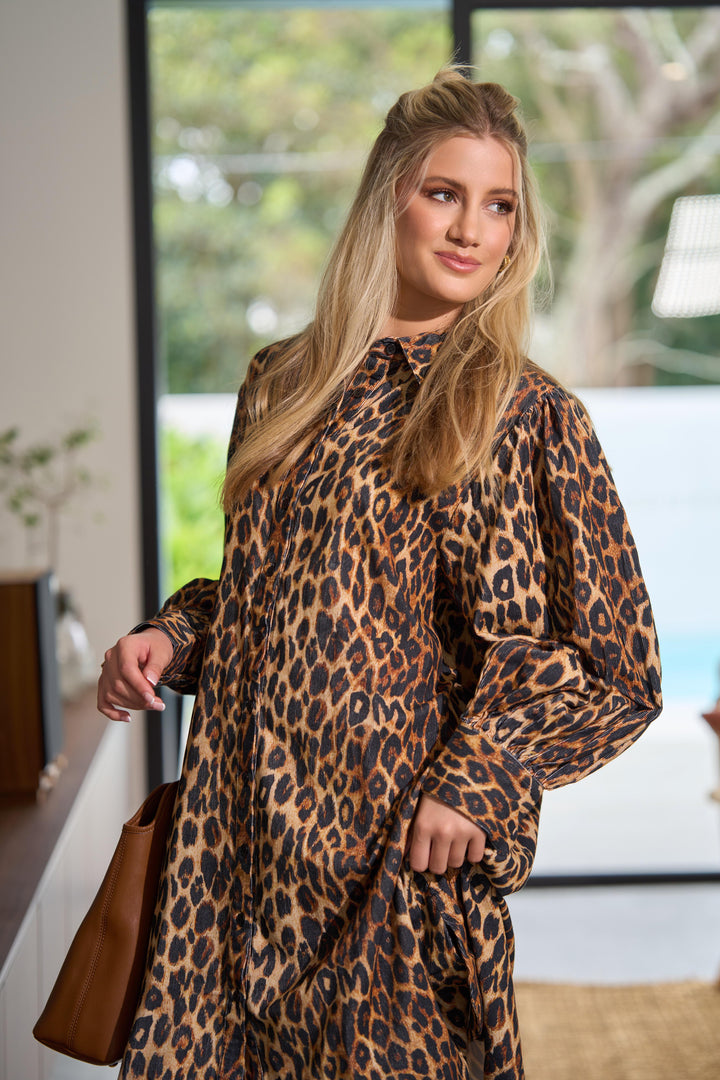 Shallow Dress Leopard Cord