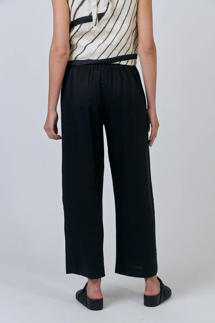 Naturals Black Linen Pant