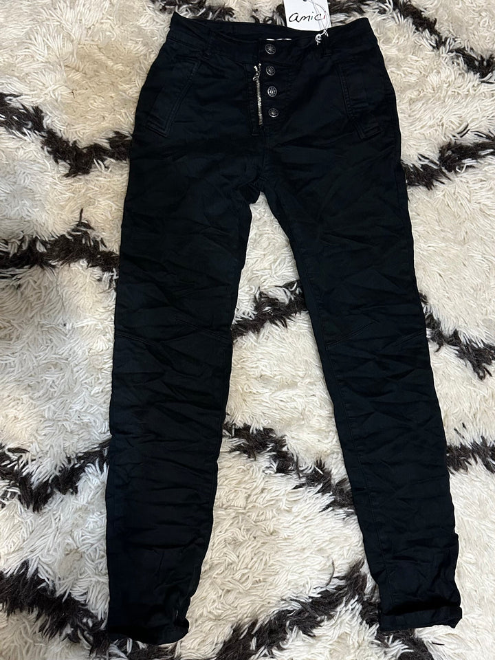 Portofino button/zip jean