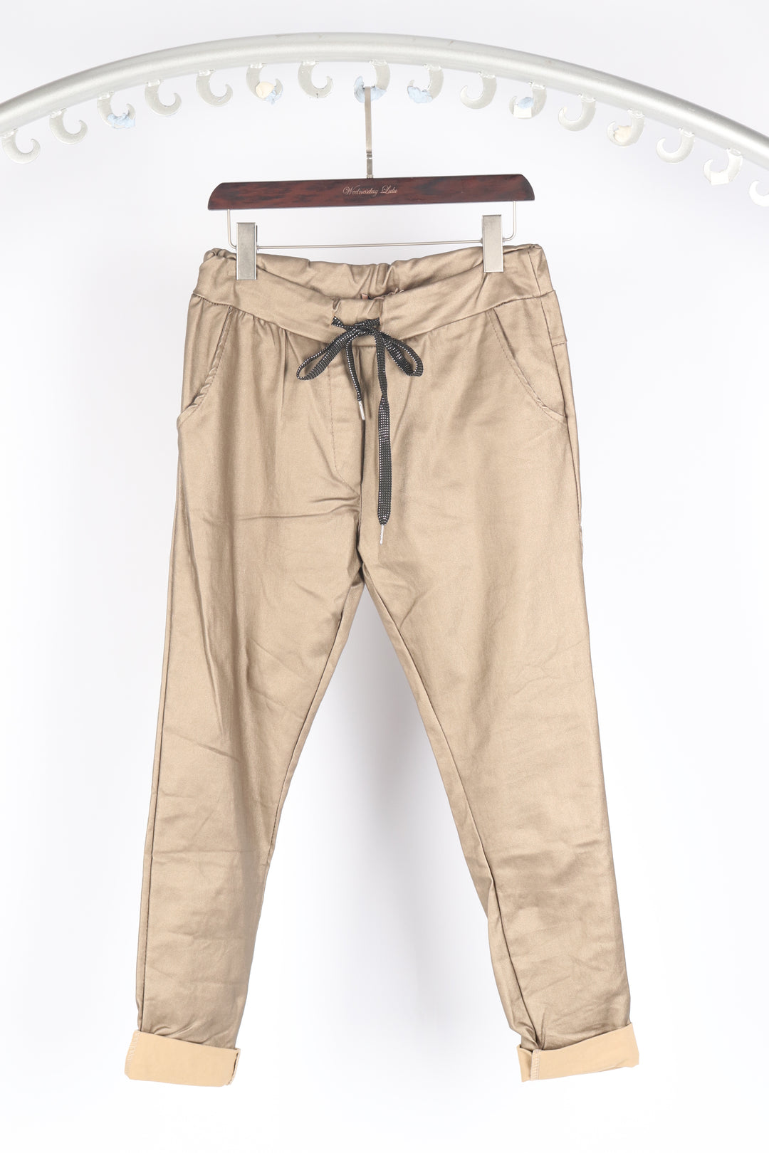 Wet Look Gold Pant