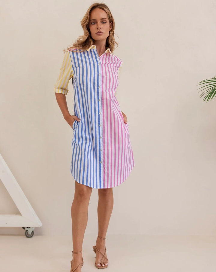 Spliced Shirtdress