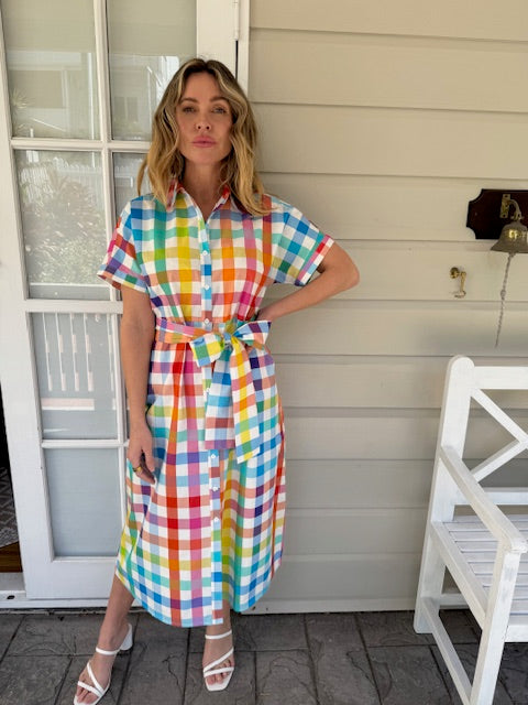 Bright Check Dress