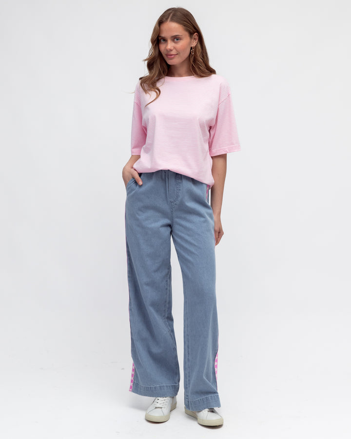 Lani Denim Jeans Pink Stripe