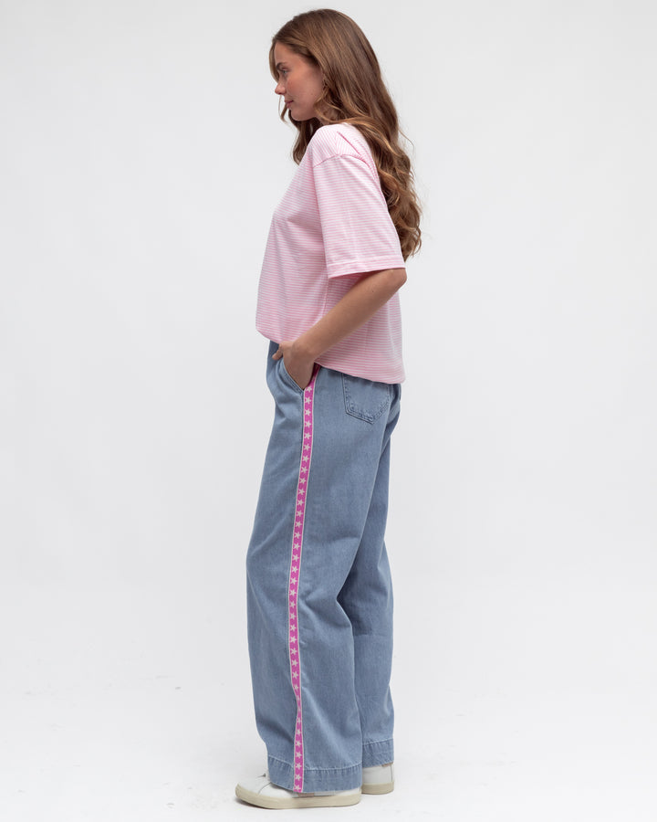 Lani Denim Jeans Pink Stripe
