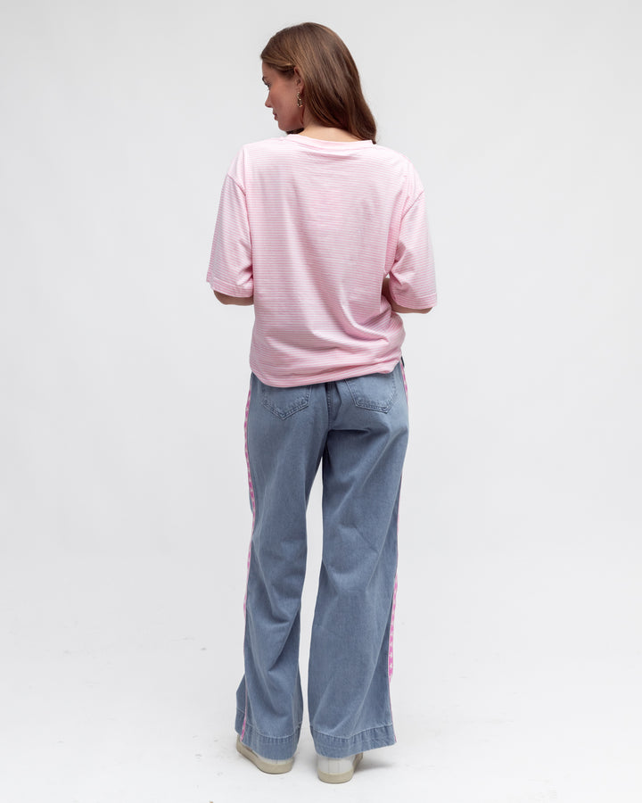 Lani Denim Jeans Pink Stripe