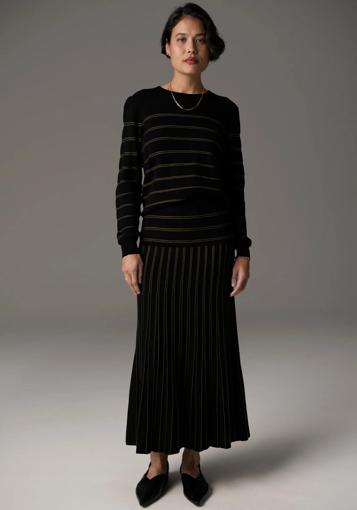 Gizelle Pleat Skirt Lurex