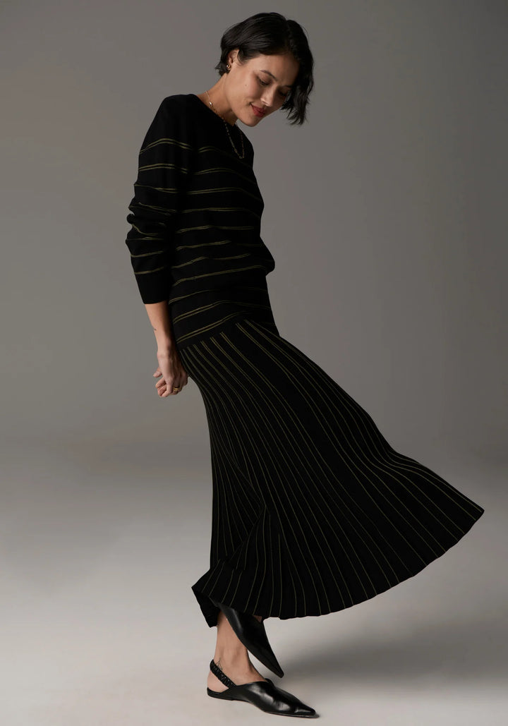 Gizelle Pleat Skirt Lurex