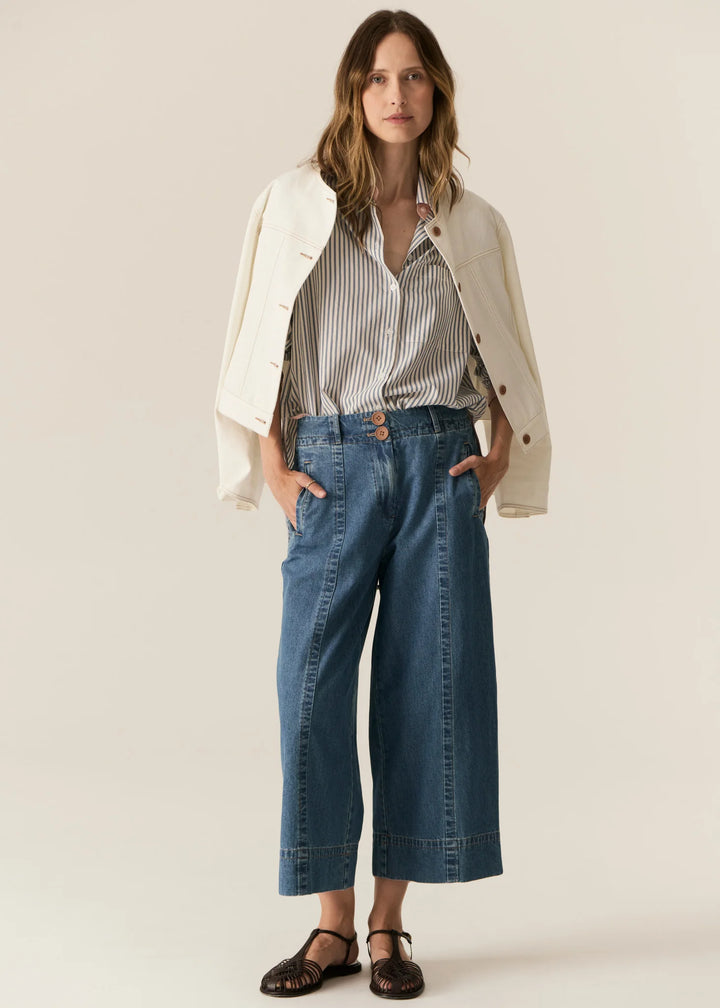 Carsen Crop Pant- Light wash