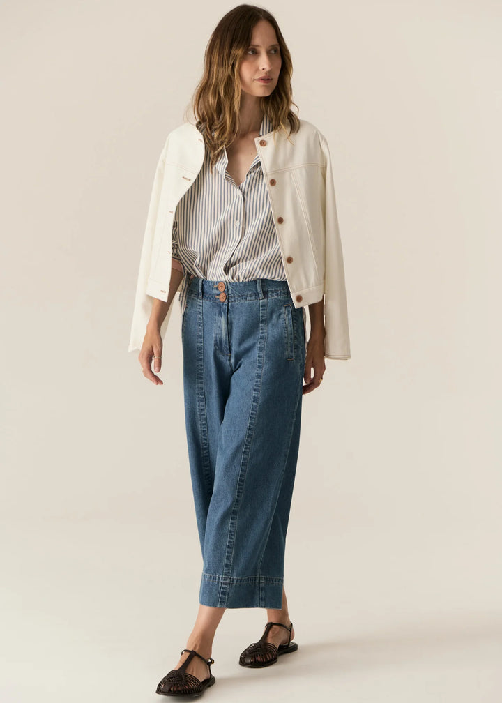 Carsen Crop Pant- Light wash