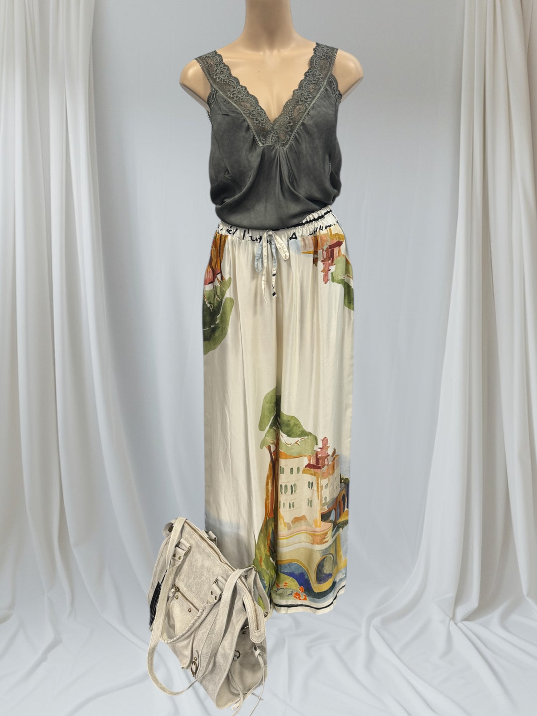Portofino Print Silky Pant