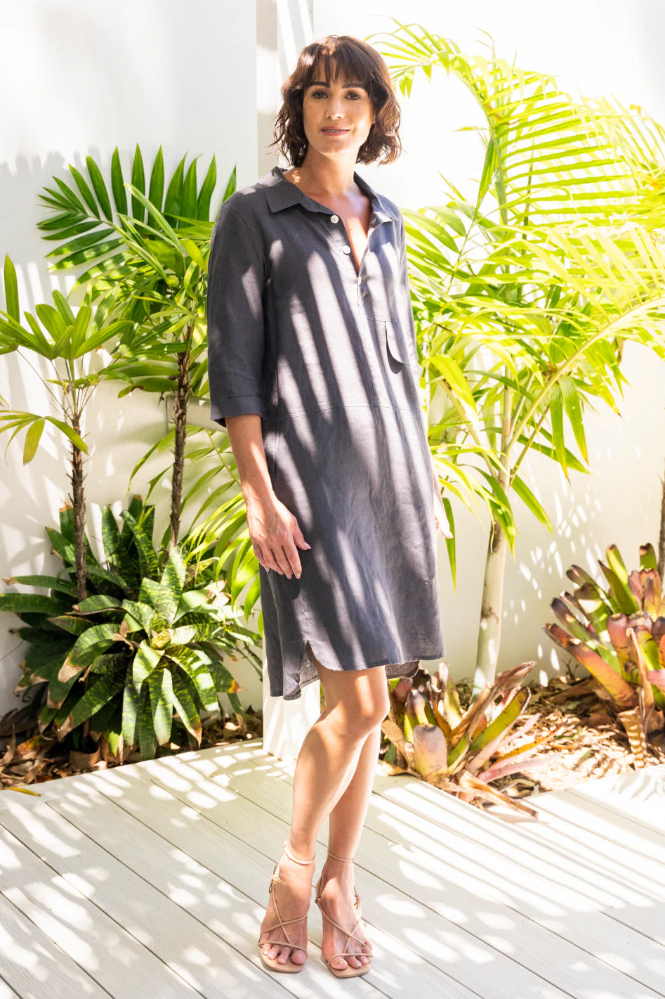 Linen Popover dress – Armadio Style Collective