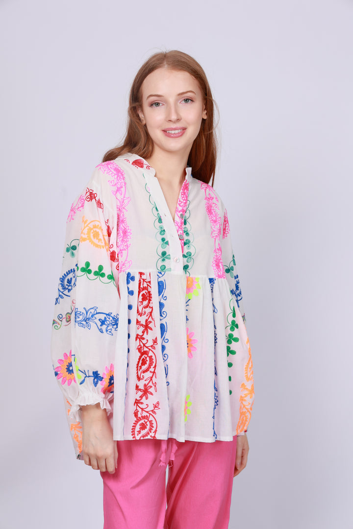 Embroidered Wed Lulu Top