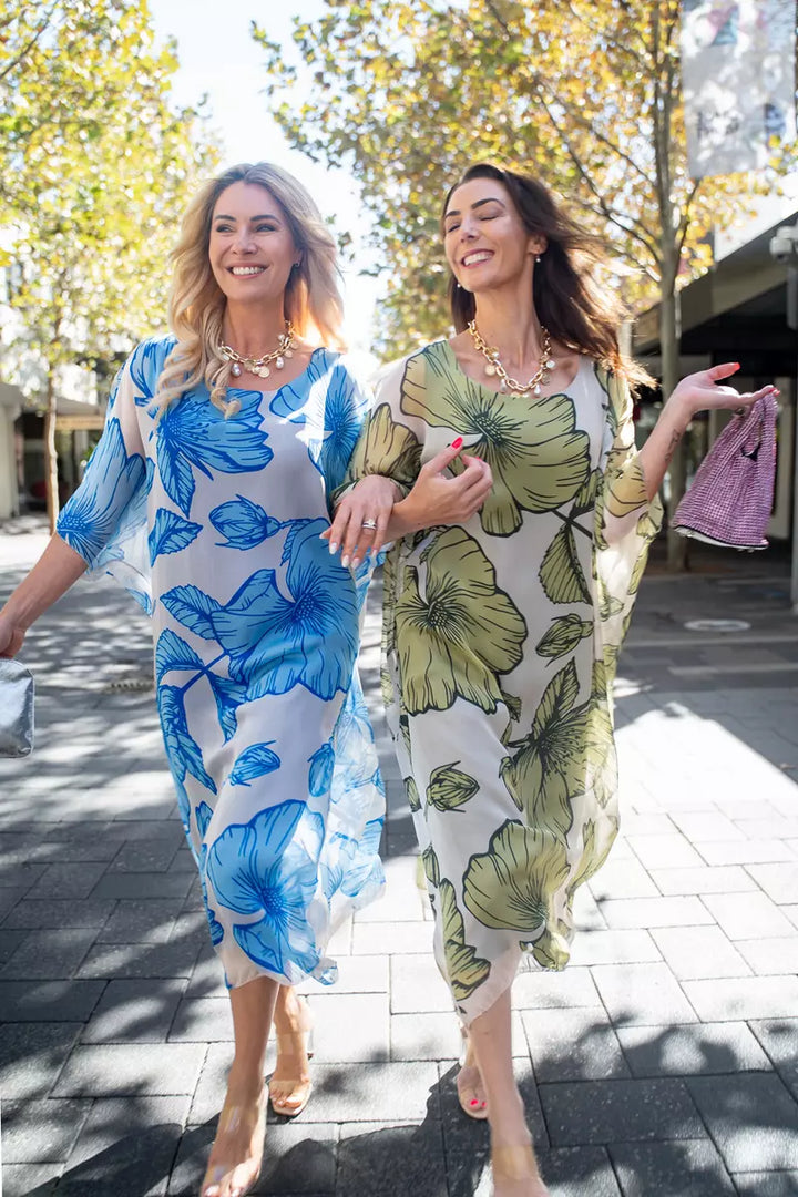 Hebe- Hibiscus Print Dress