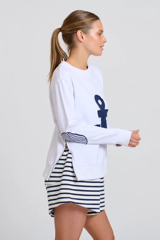 Classic Zipside Sweatshirt Nautical
