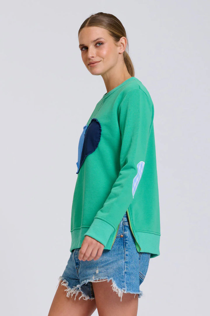 Classic Zipside Sweatshirt Heart