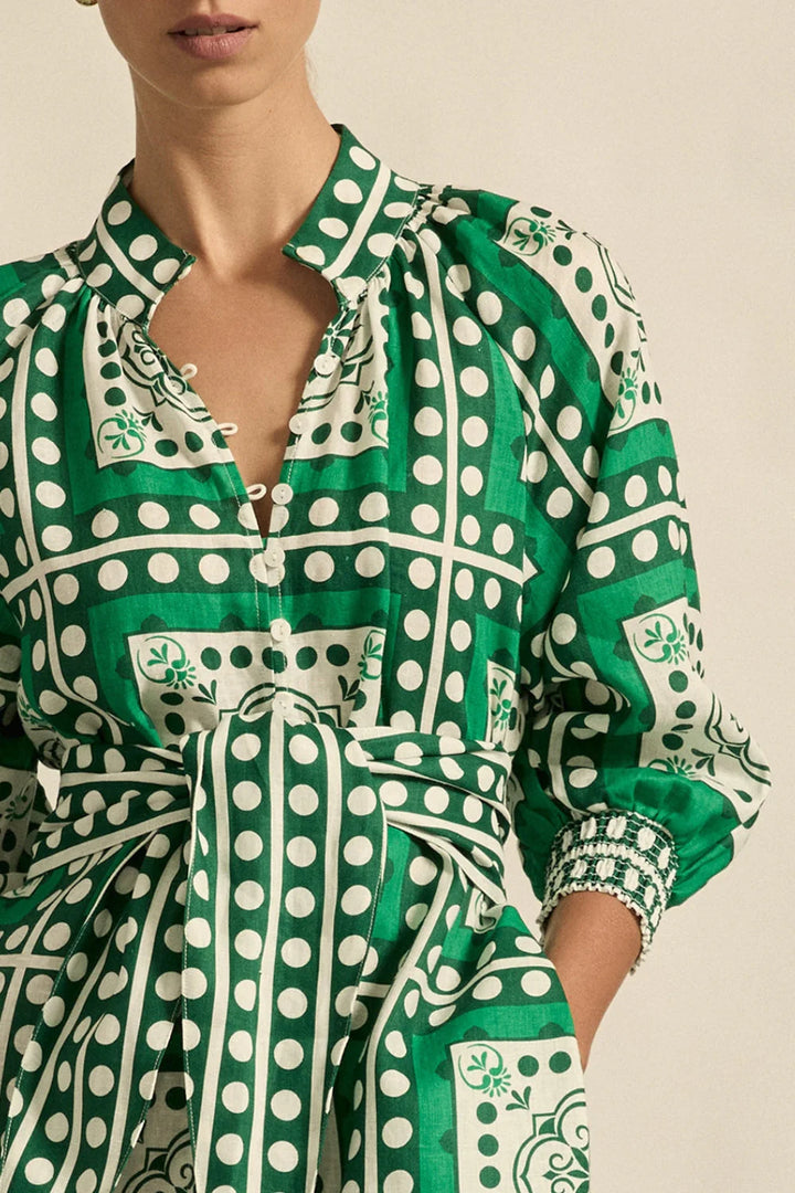 Flourish dress - Parrot scarf