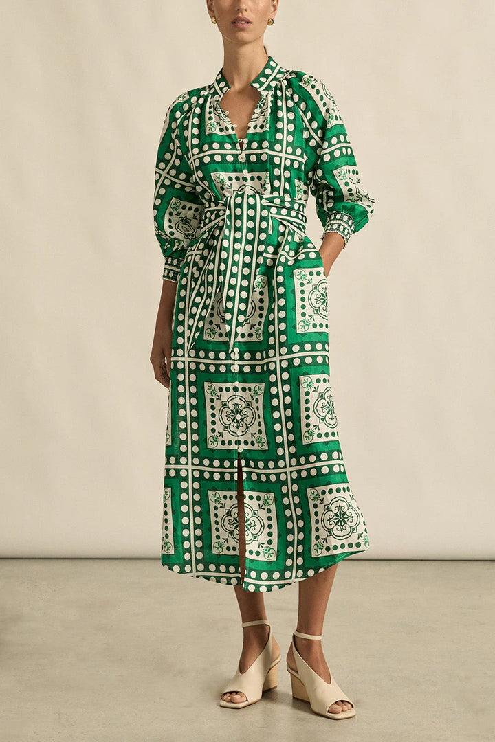 Flourish dress - Parrot scarf