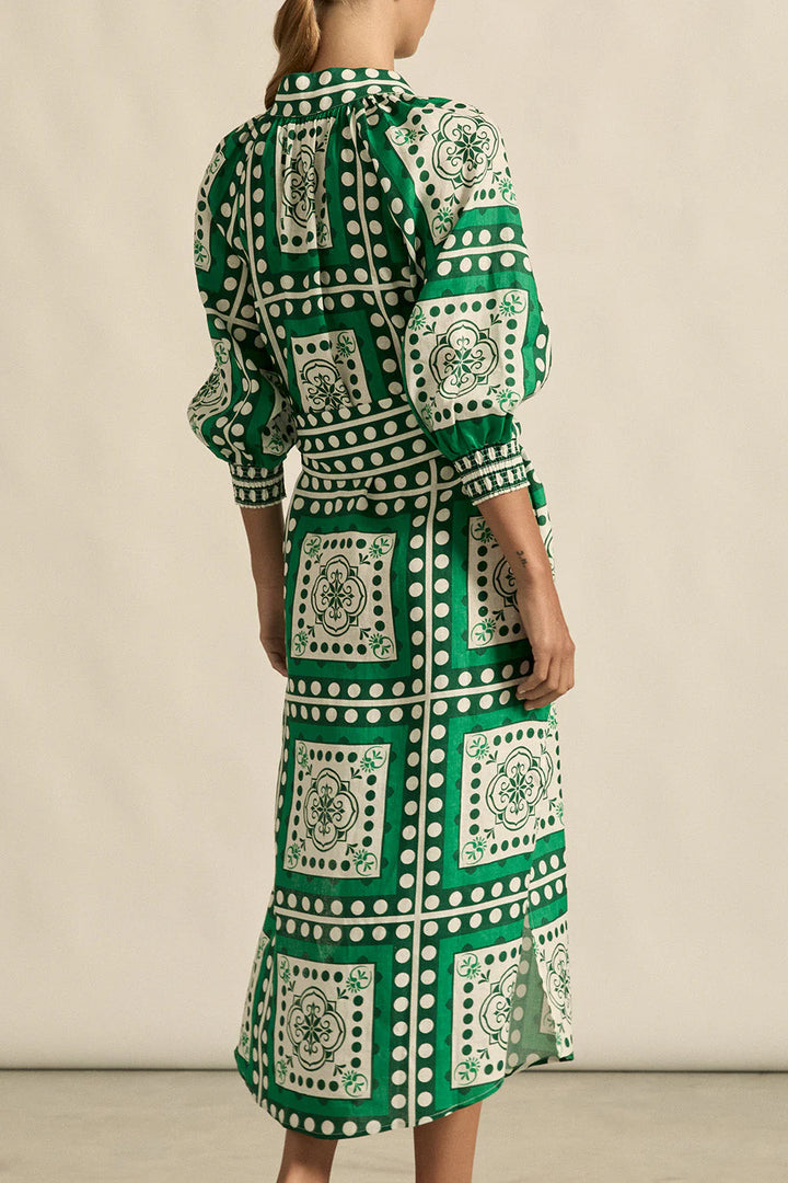 Flourish dress - Parrot scarf