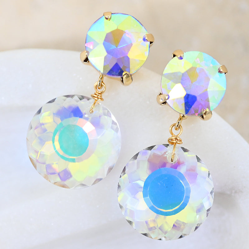 Crystal Circle Earrings