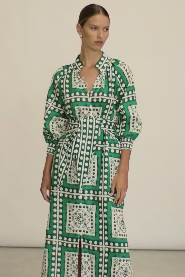 Flourish dress - Parrot scarf