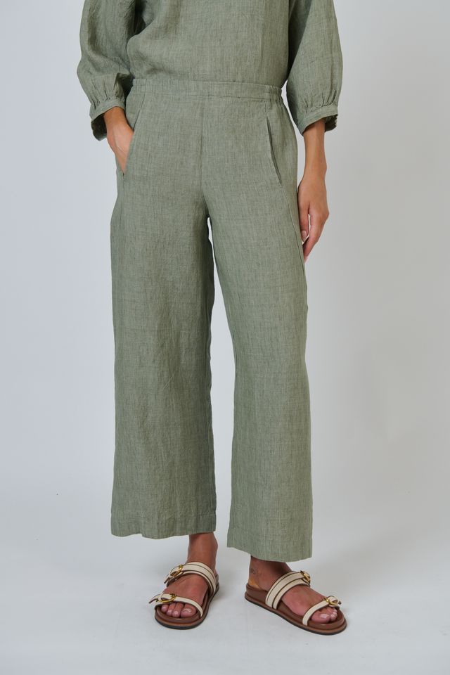 Linen Pant- Artichoke