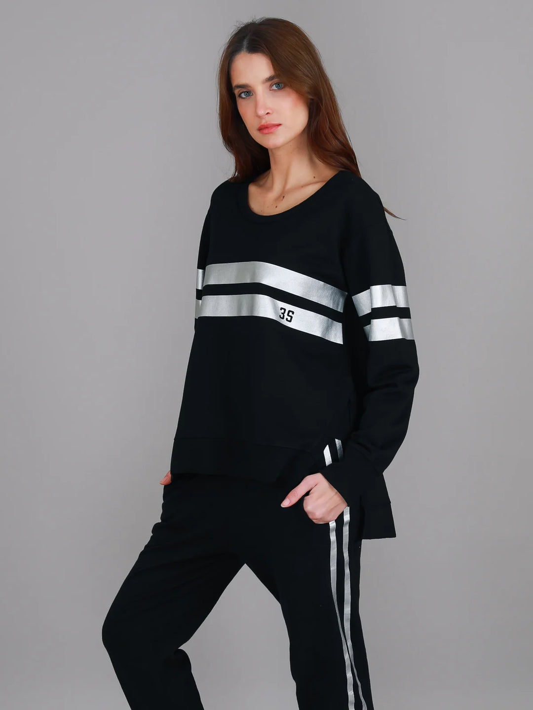 Theresa Two Stripe Sweatshirt