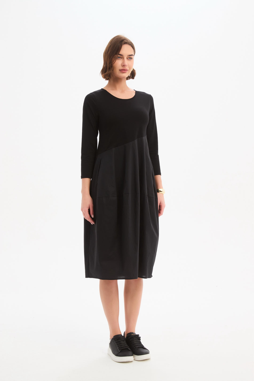 Diagonal Seam Combi dress