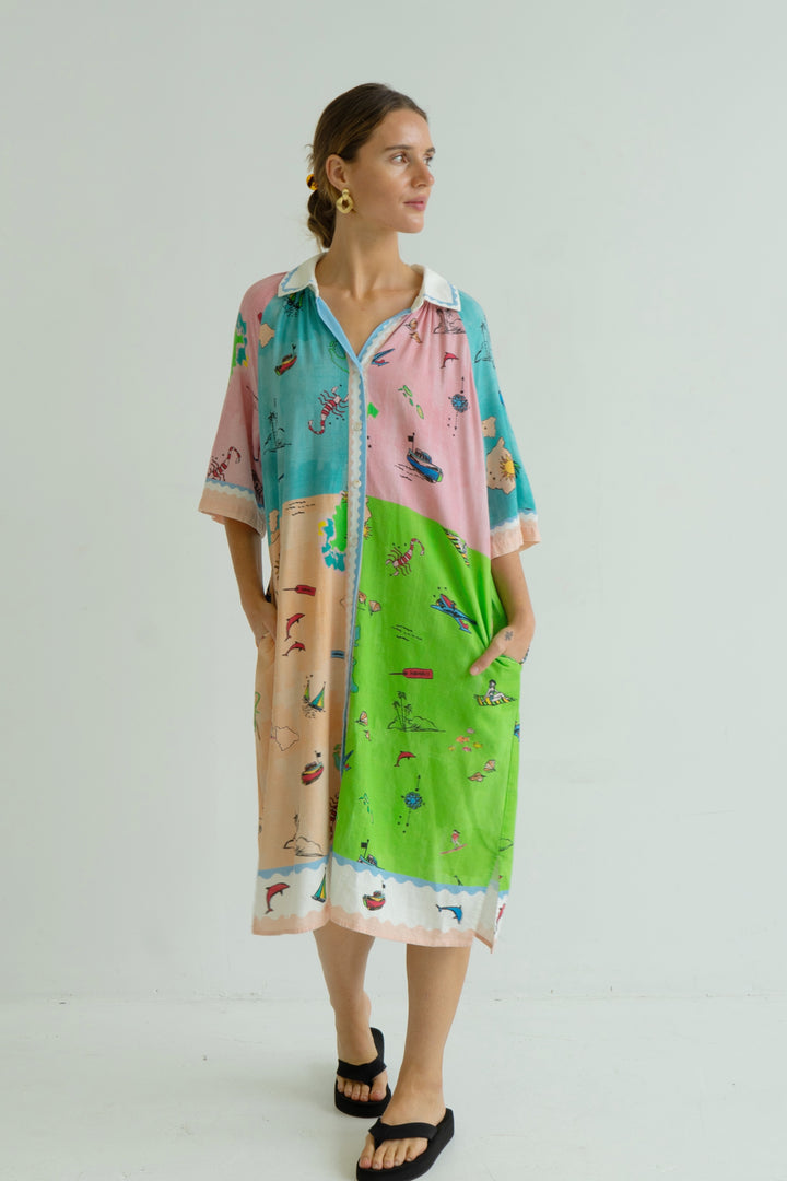 Tahiti Print Dress