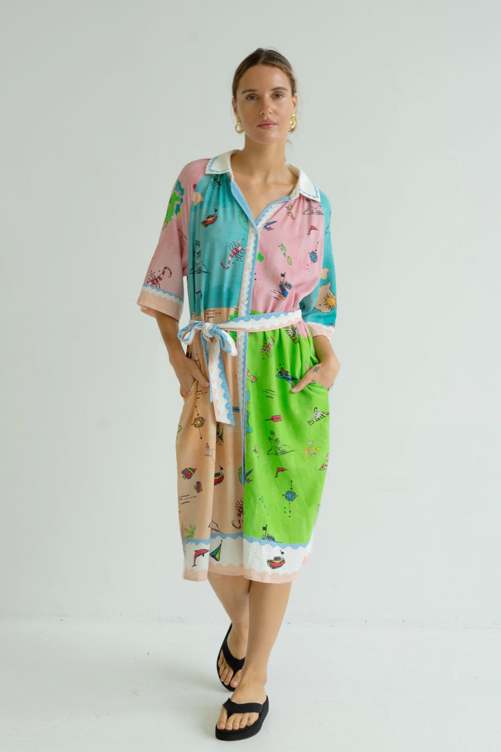 Tahiti Print Dress