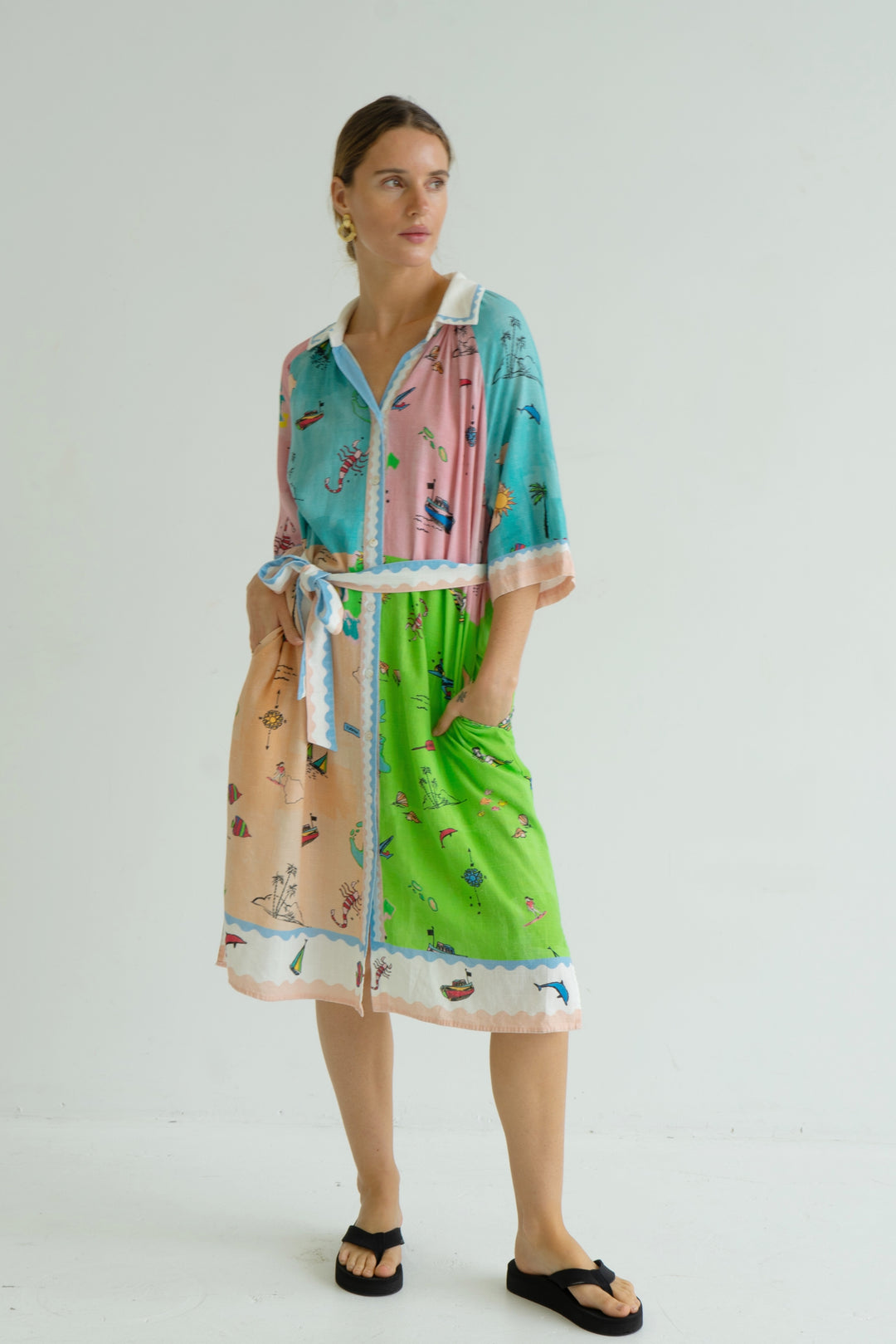 Tahiti Print Dress