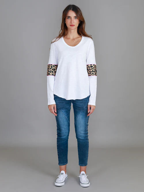 Shirley Leopard band L/S Tee