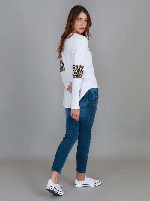 Shirley Leopard band L/S Tee