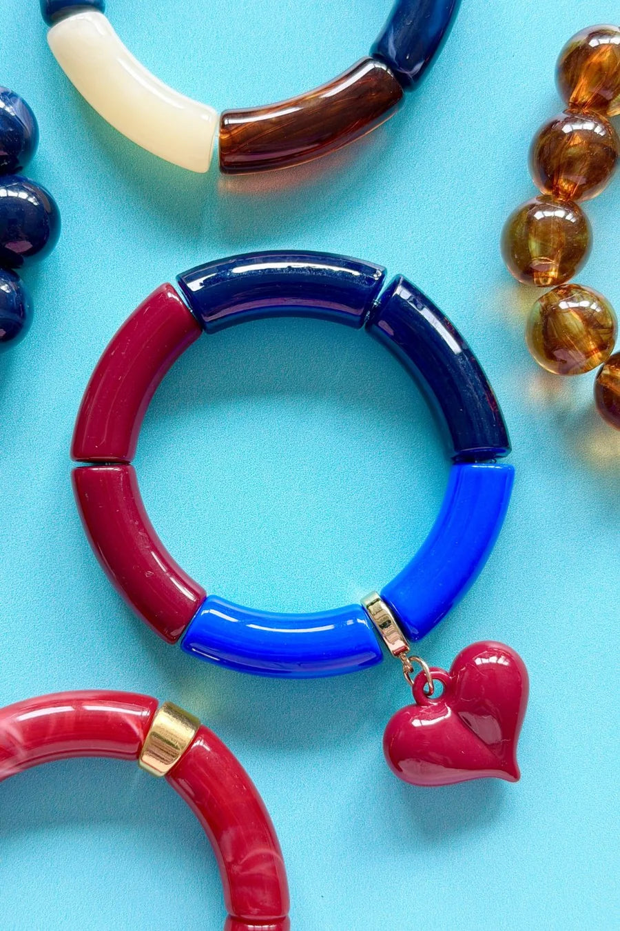 Burgandy Blue Bracelet
