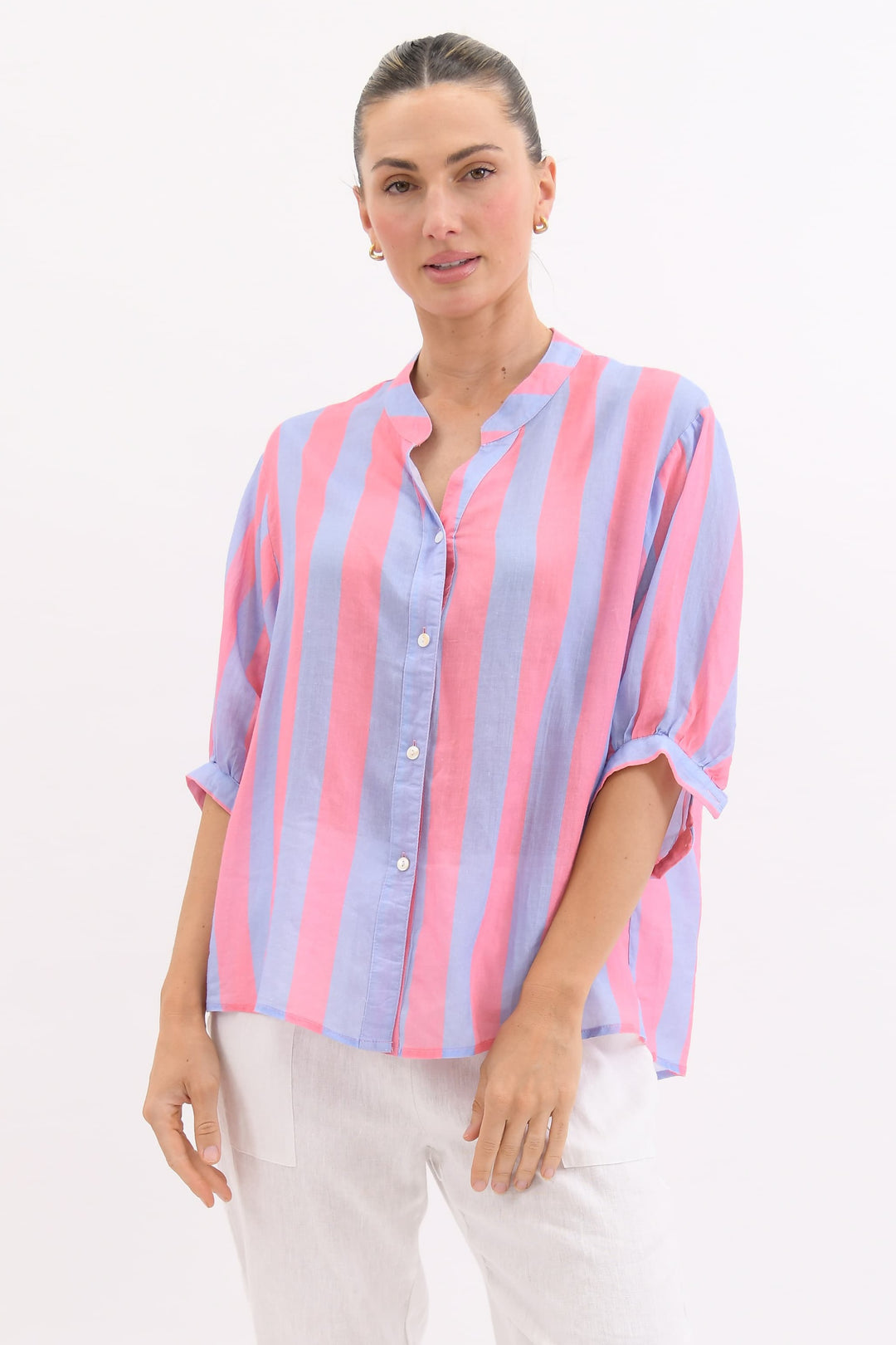 Dorothy Stripe Linen Shirt