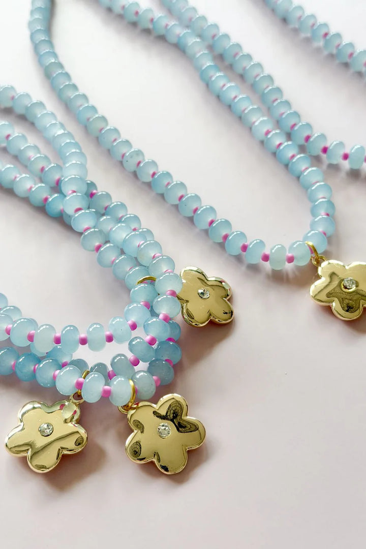 Pale grey GEM NECKLACE