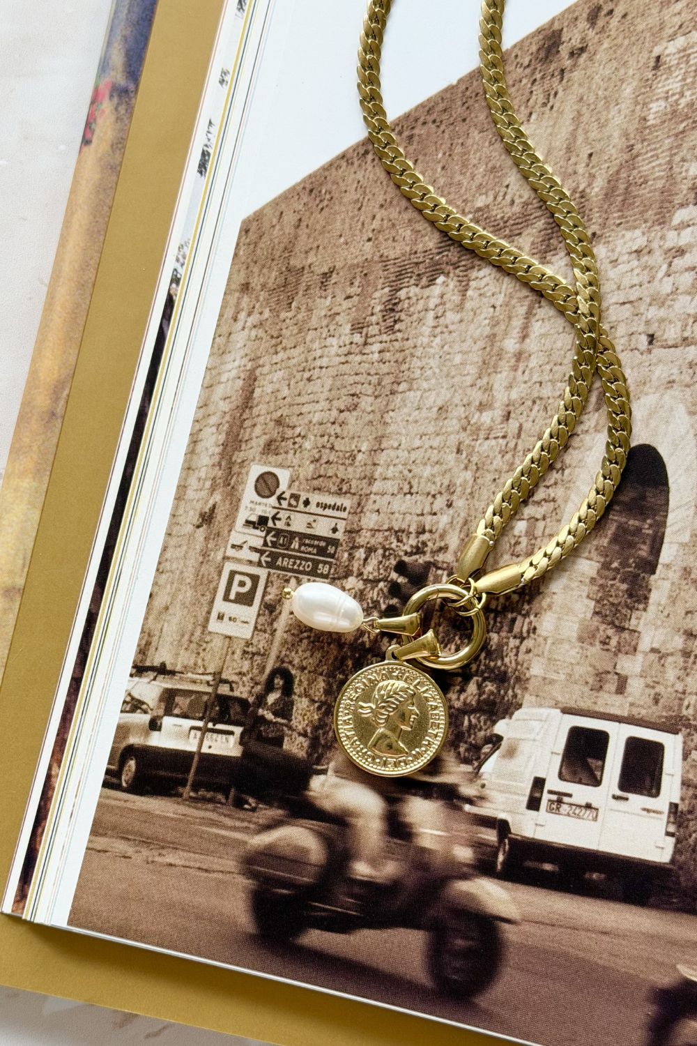 Golden Heirloom Coin Necklace