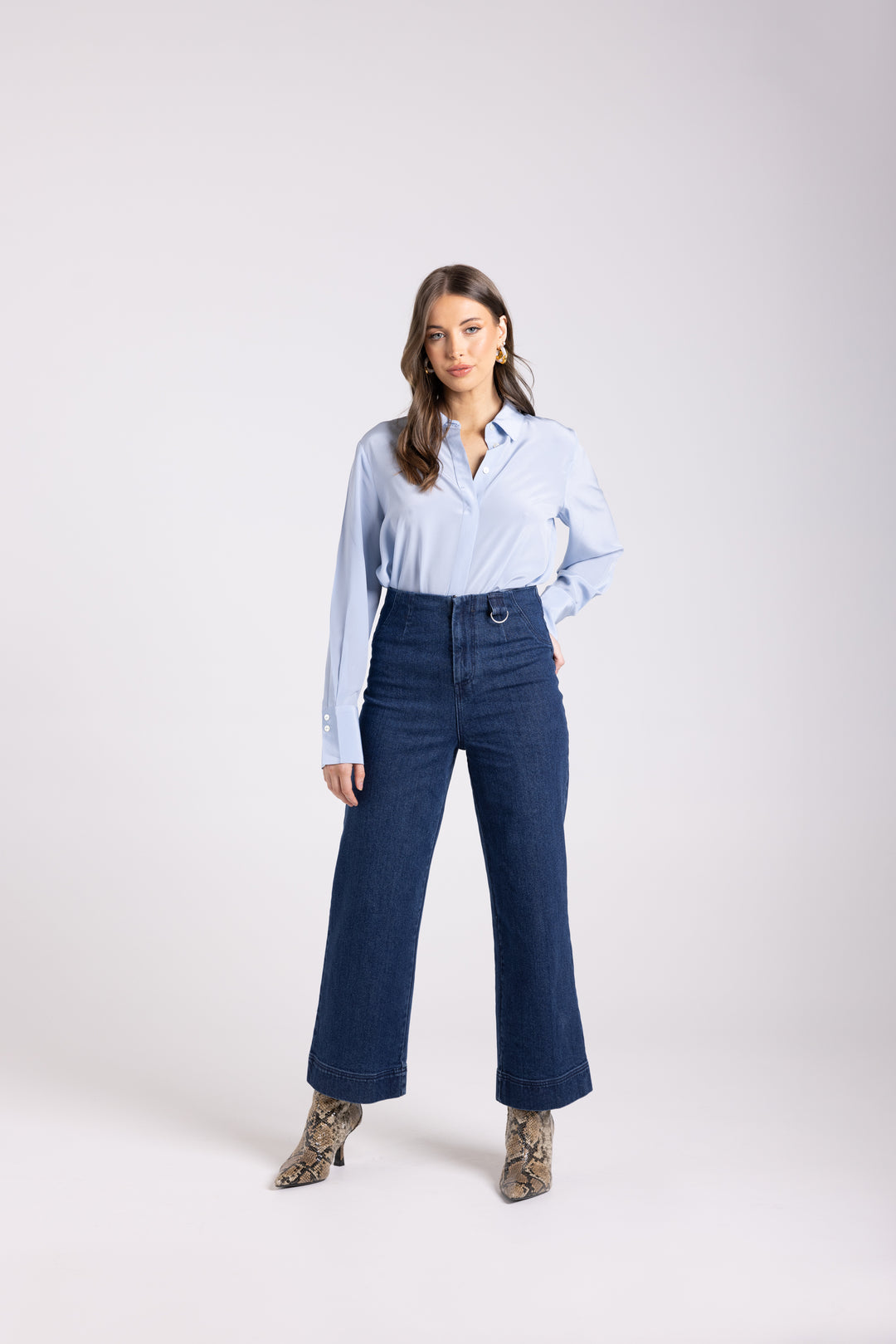 7/8 Denim Wide leg Pant TT