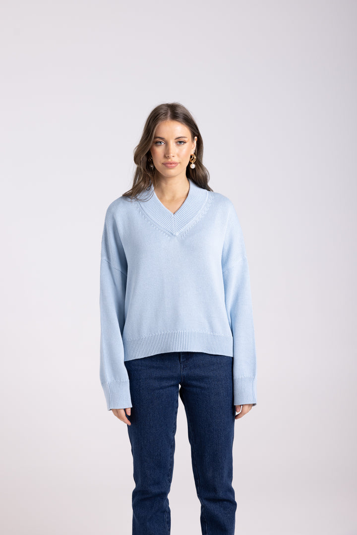 High V Neck Knit TT